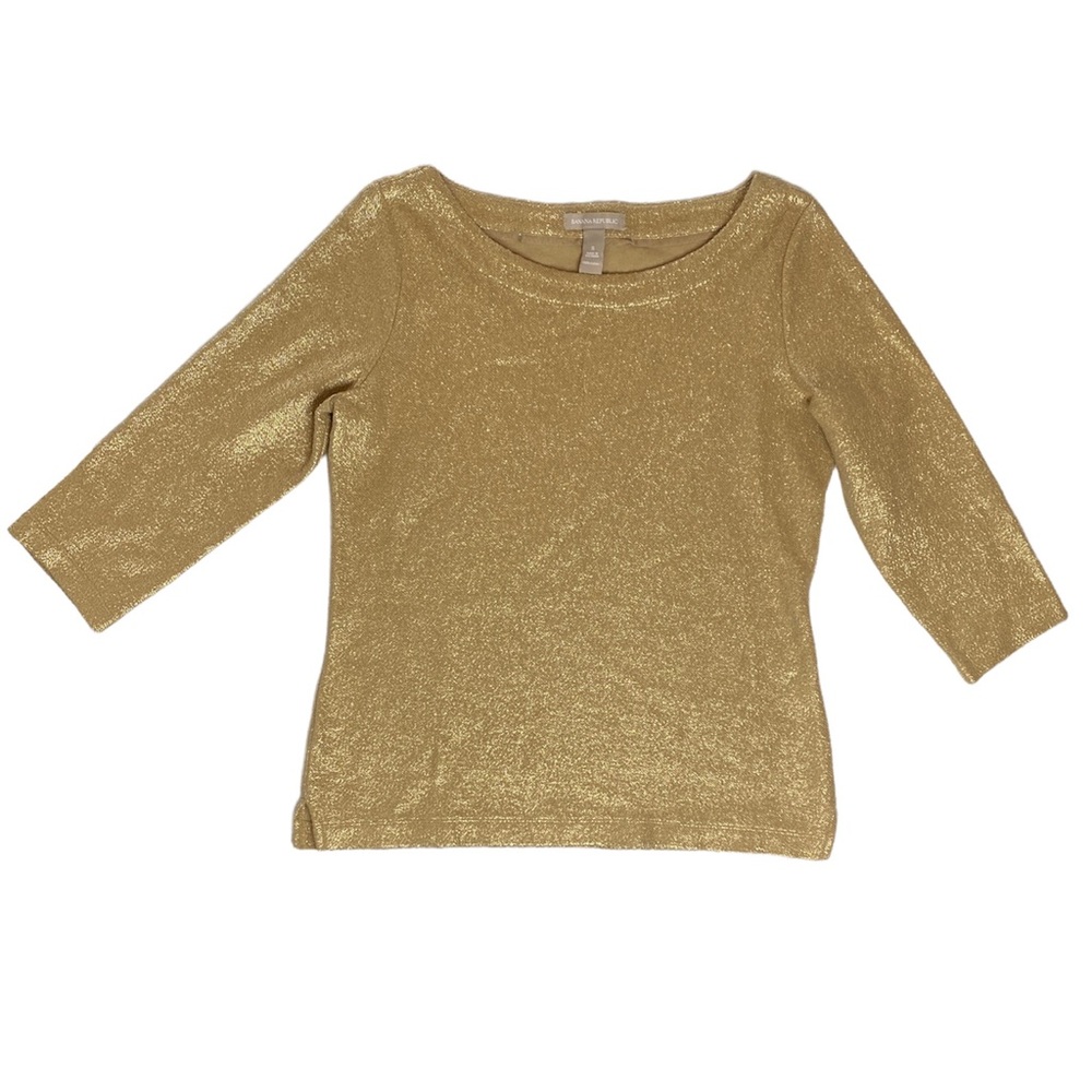Banana Republic top in shimmery gold! ✨